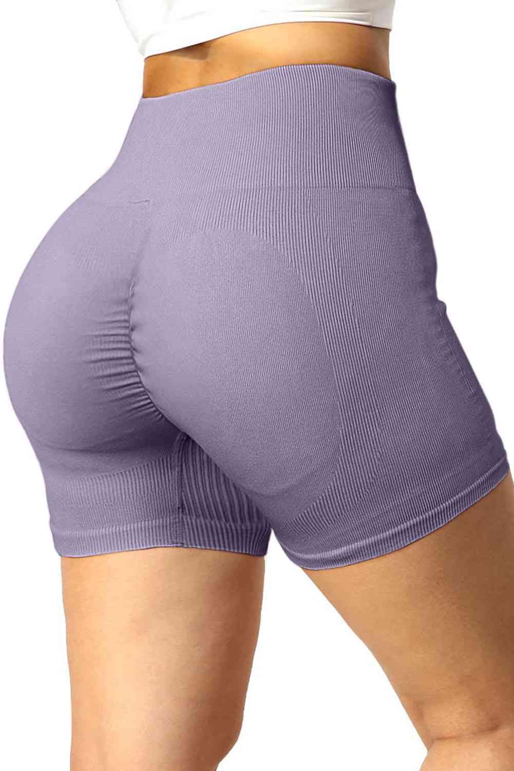 Ribbed Sports Shorts Lavender