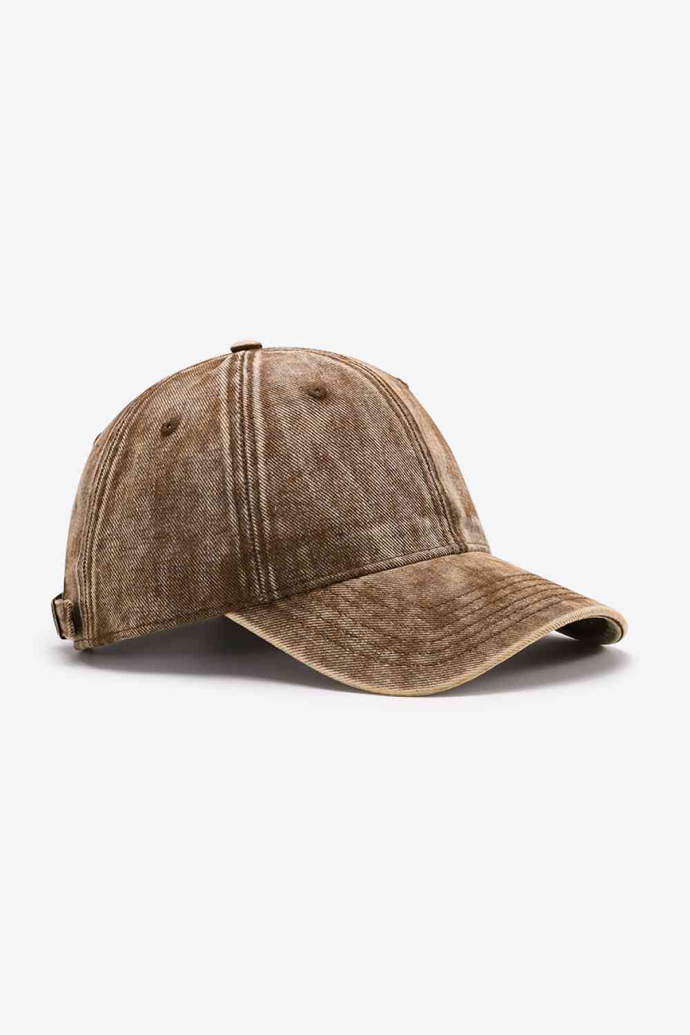 Plain Adjustable Baseball Cap Camel One Size