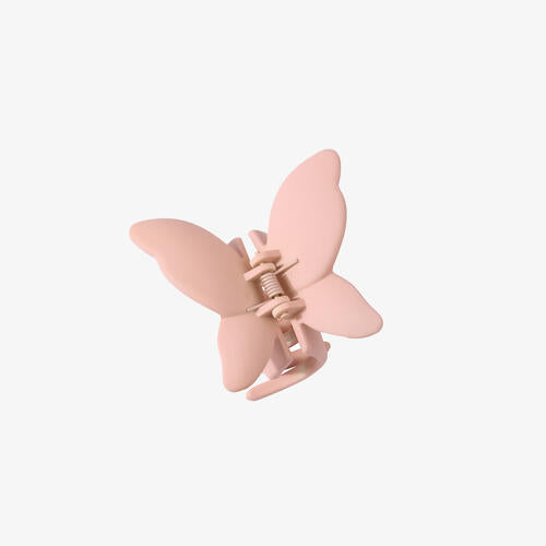 2-Piece Butterfly Shape Hair Claw Clip Peach One Size