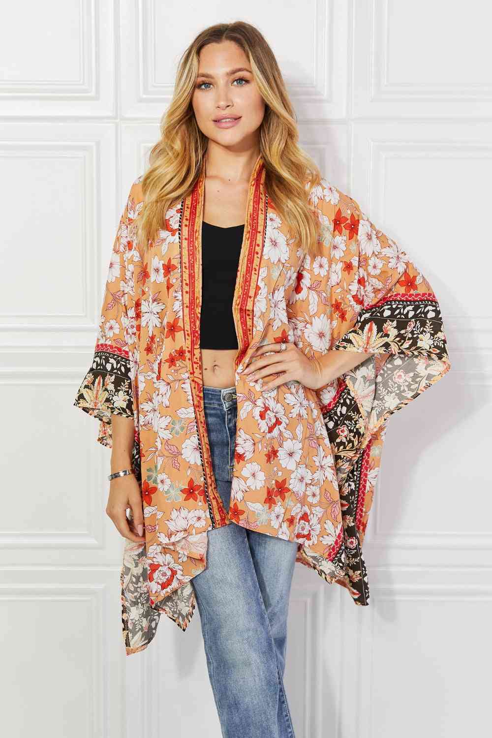 Justin Taylor Peachy Keen Cover-Up Kimono