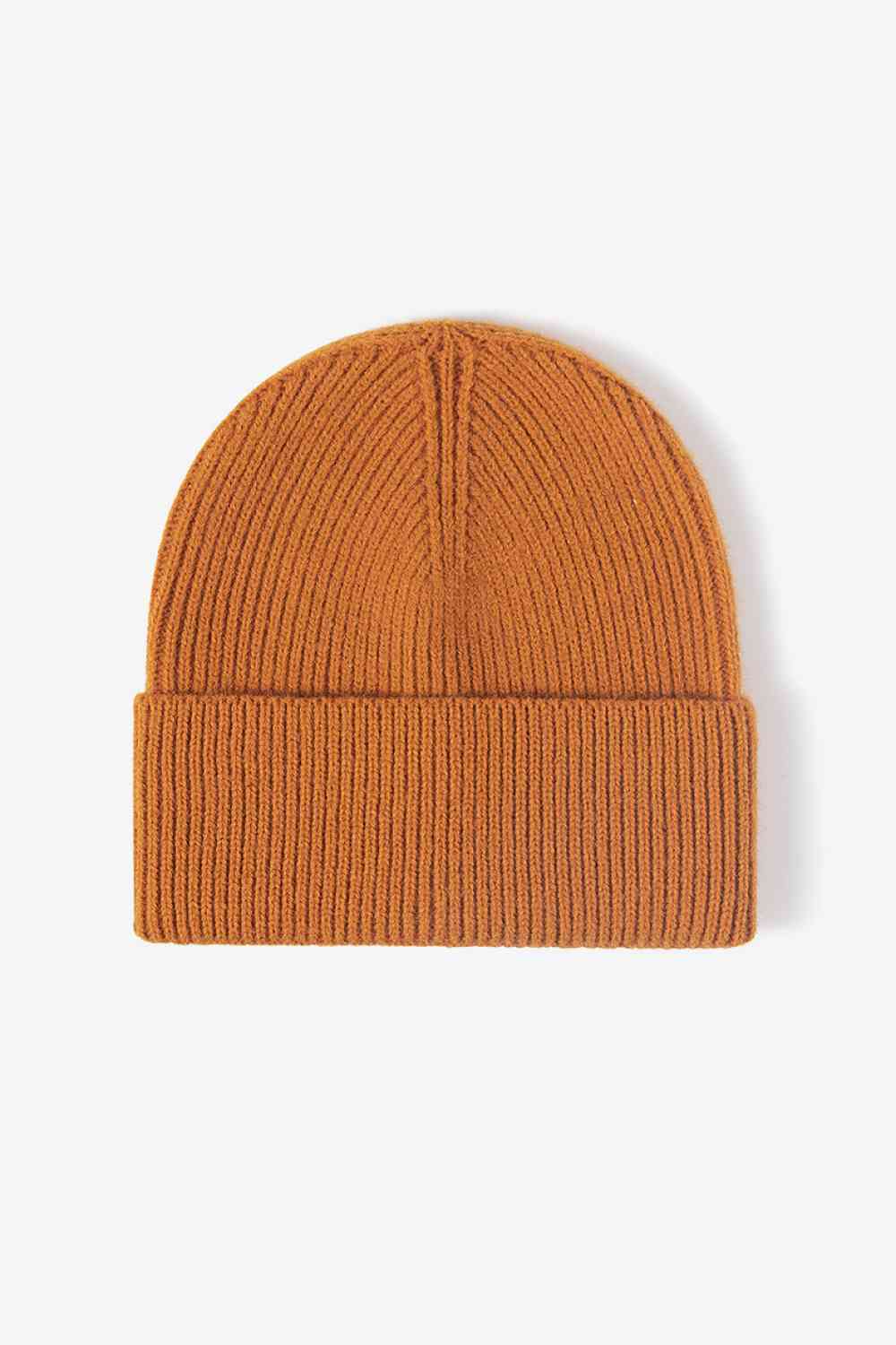 Warm In Chilly Days Knit Beanie Orange One Size