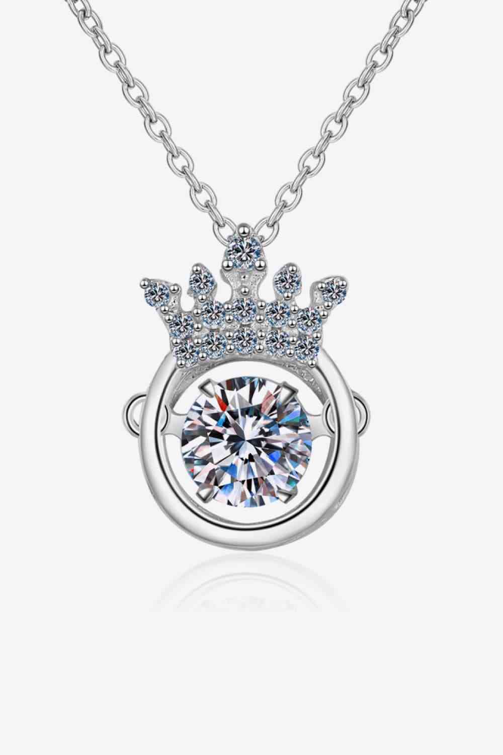 Moissanite 925 Sterling Silver Necklace Silver One Size