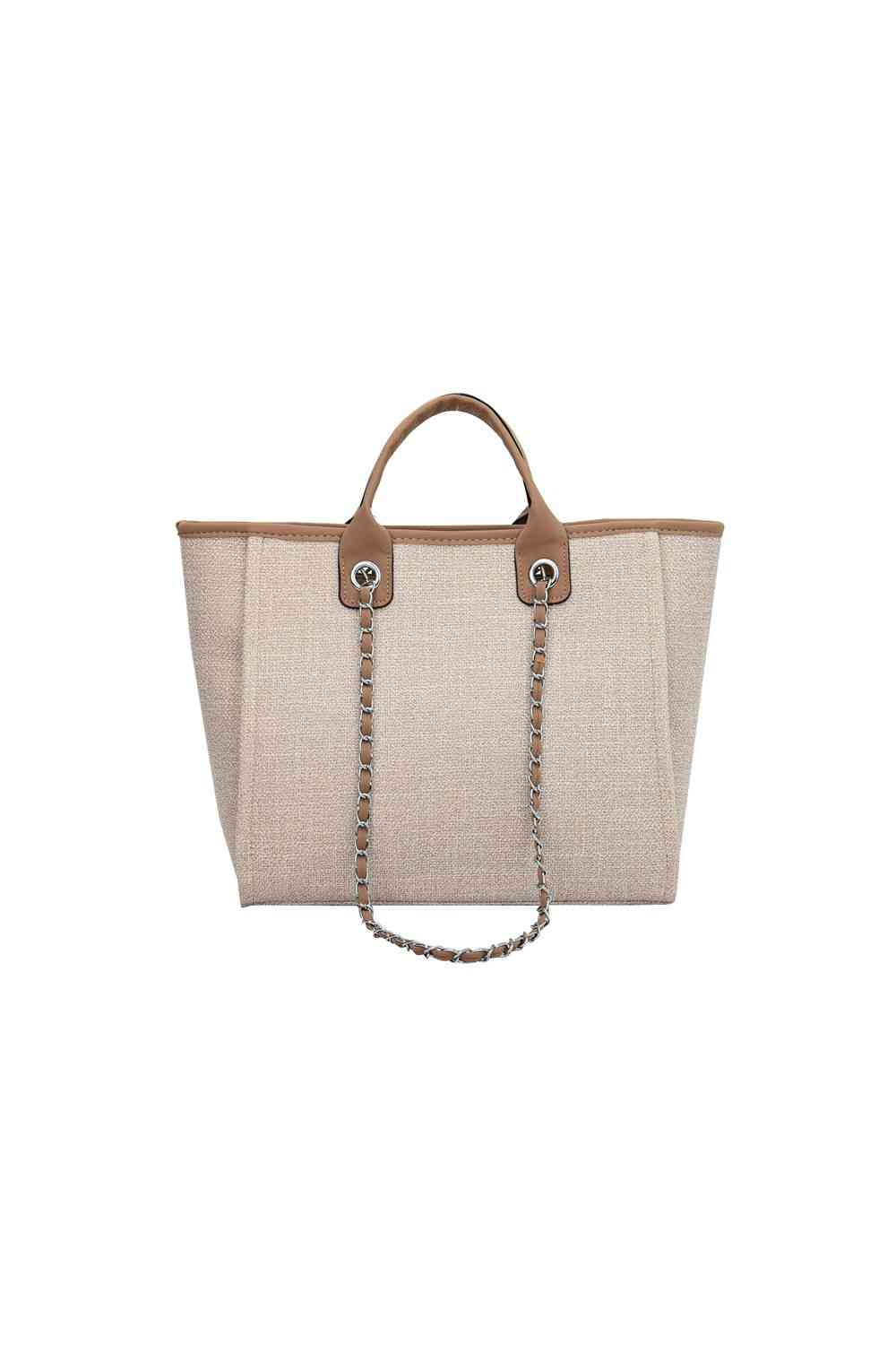 Adored Polyester Tote Bag Tan One Size