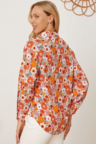 Ditsy Floral Collared Neck Shirt