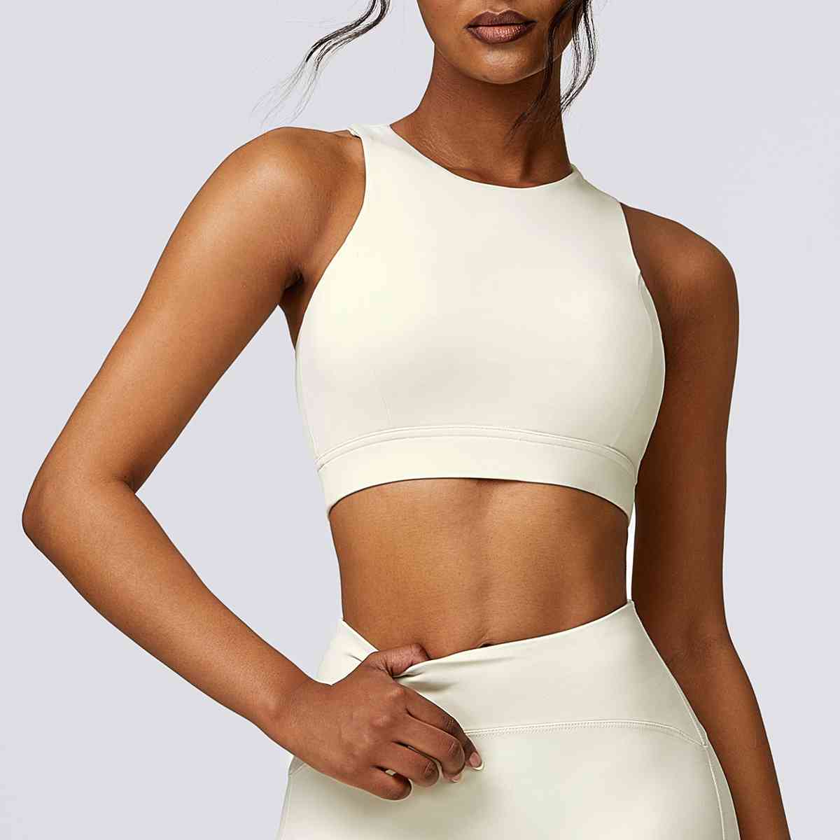 Cutout Racerback Sport Tank White