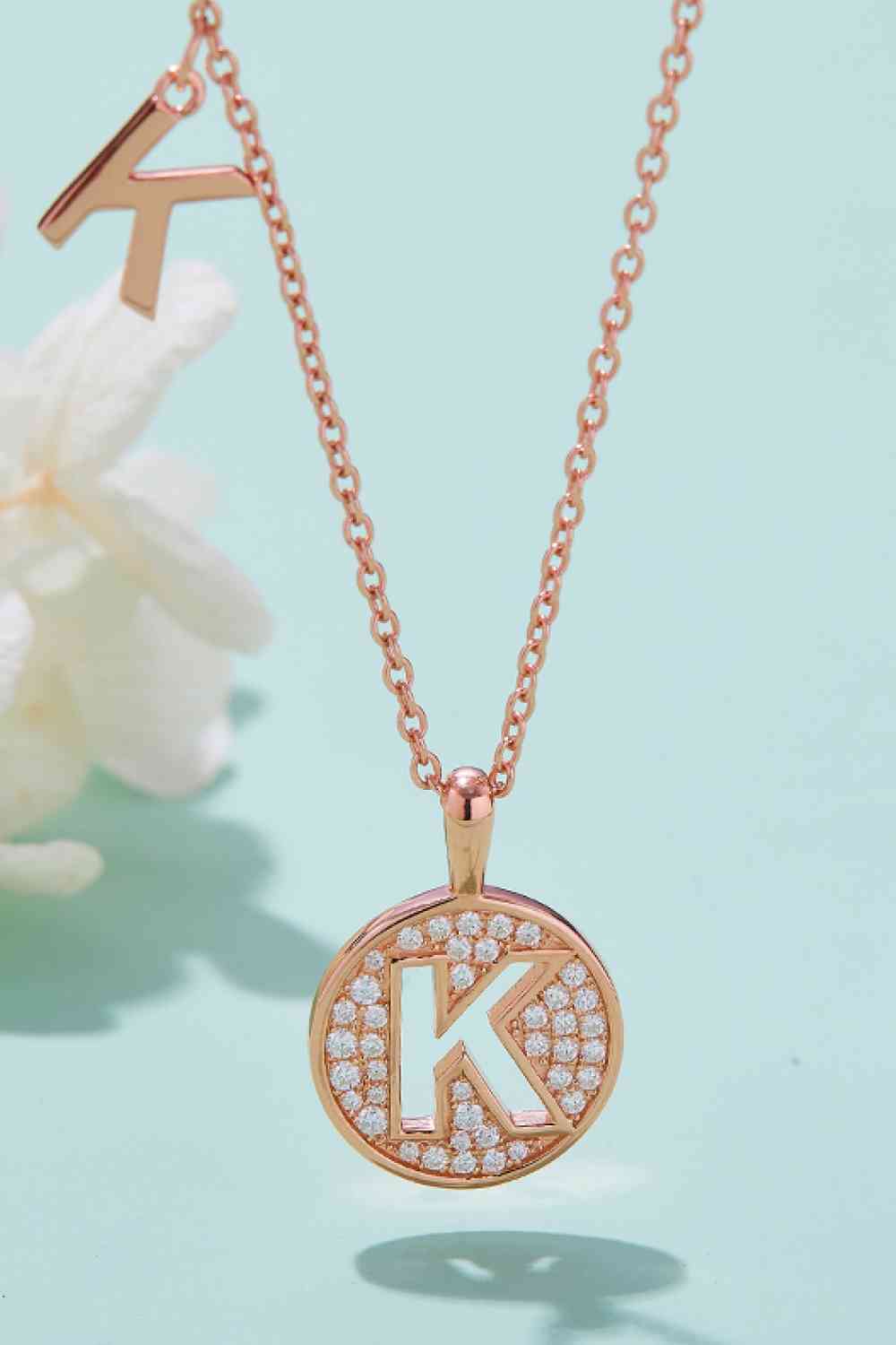 Adored Moissanite K to T Pendant Necklace K One Size