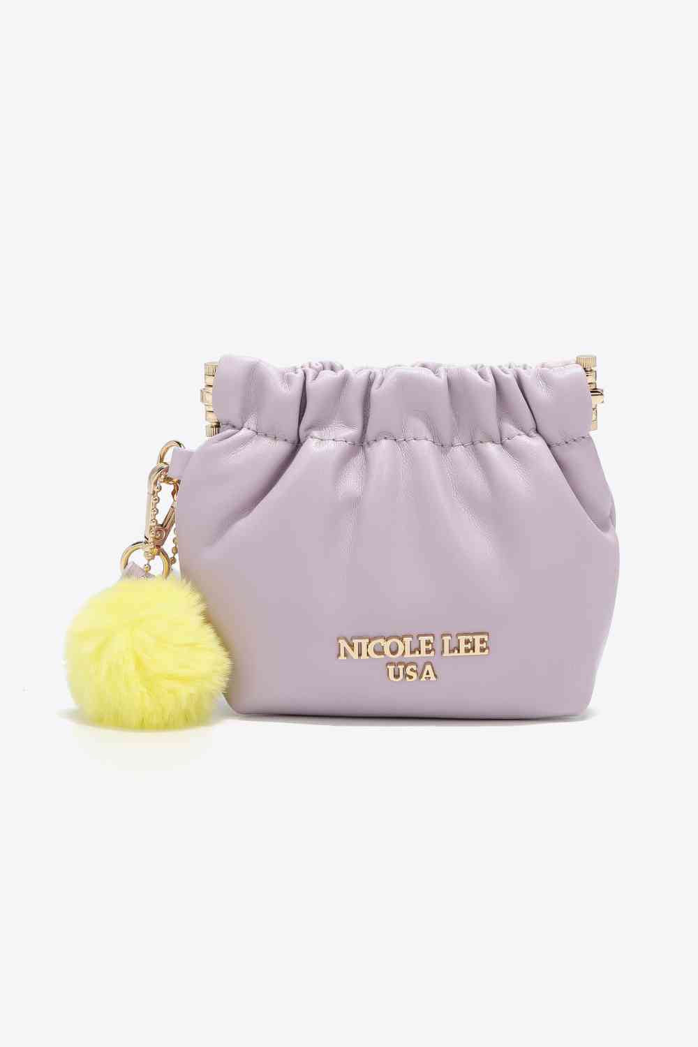 Nicole Lee USA Faux Leather Pouch Lavender One Size