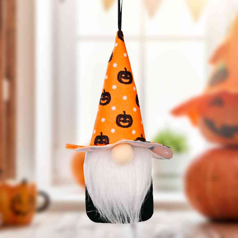 Assorted 2-Piece Halloween Element Gnome Hanging Widgets Orange/Pumpkin One Size