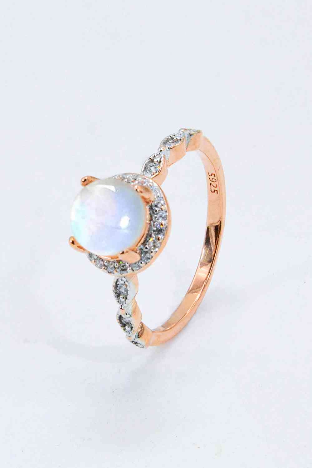 Round Moonstone Ring Moonstone