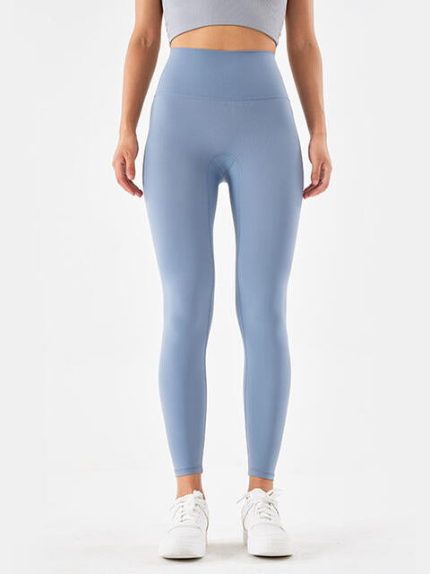 Wide Waistband Sports Leggings Misty Blue