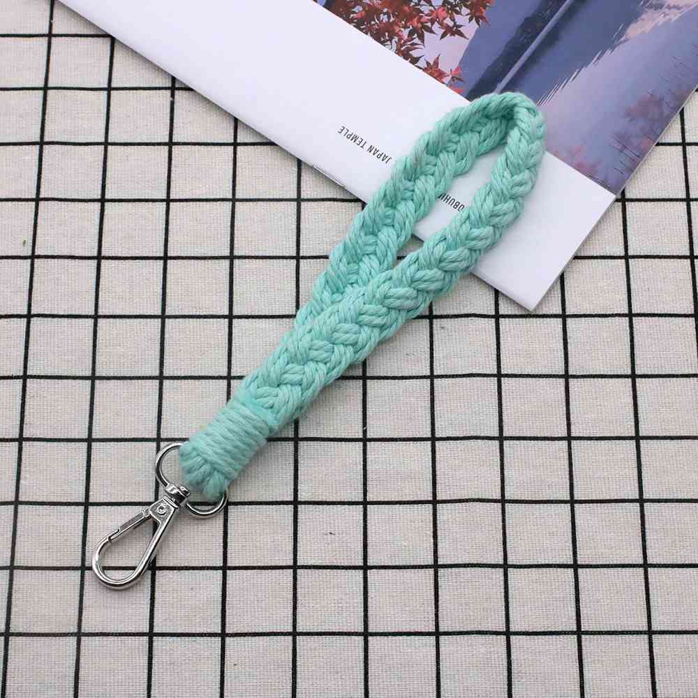 Assorted 4-Piece Macrame Keychain Tiffany Blue One Size