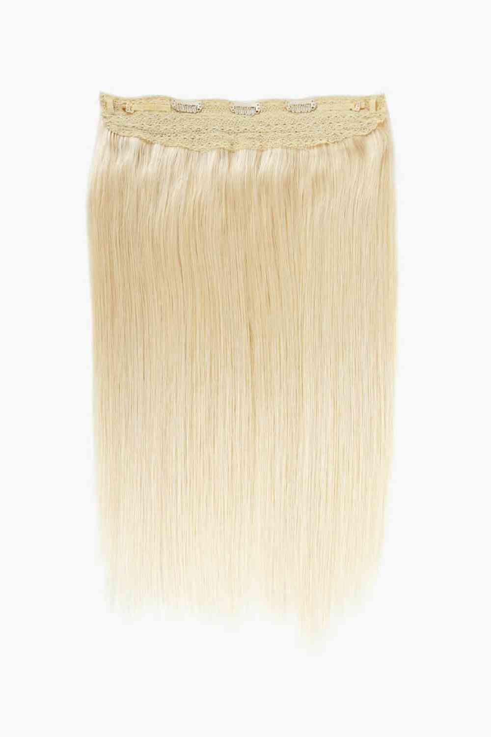 22" 100g Fully Handmade Straight Indian Human Halo Hair Blonde One Size