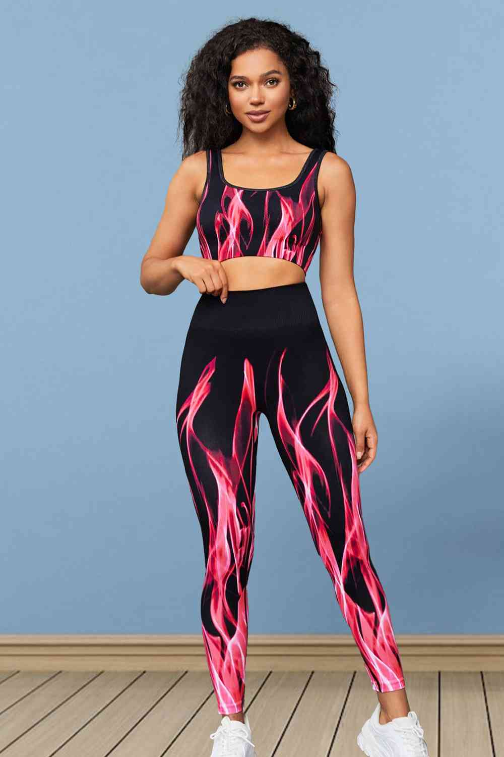 Sports Tank and Leggings Set Black