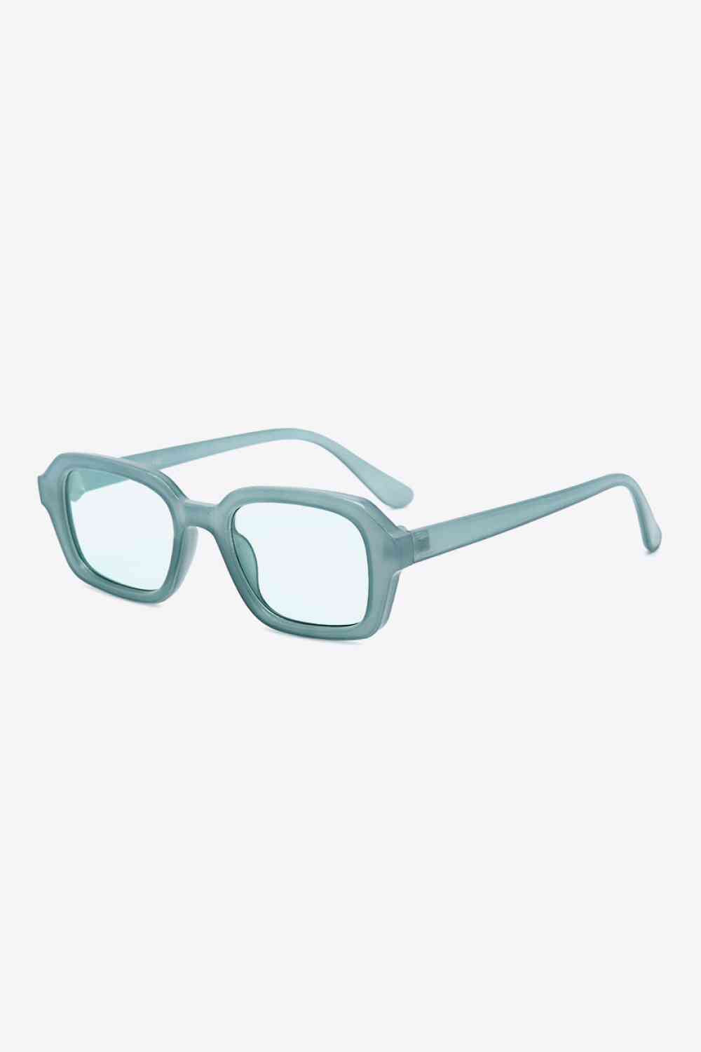 Rectangle Full Rim Sunglasses Pastel Blue One Size