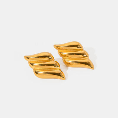 Minimalist 18K Gold-Plated Earrings Gold One Size