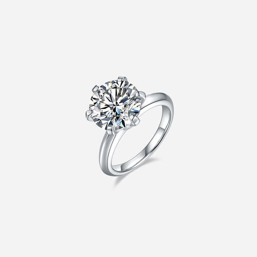 5 Carat Moissanite 925 Sterling Silver Ring Silver