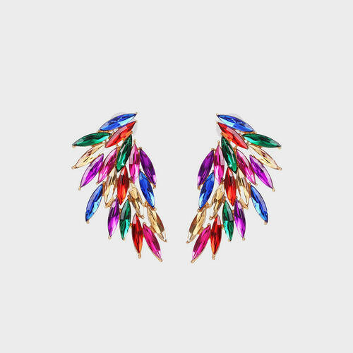 Alloy Acrylic Wing Earrings Multicolor One Size