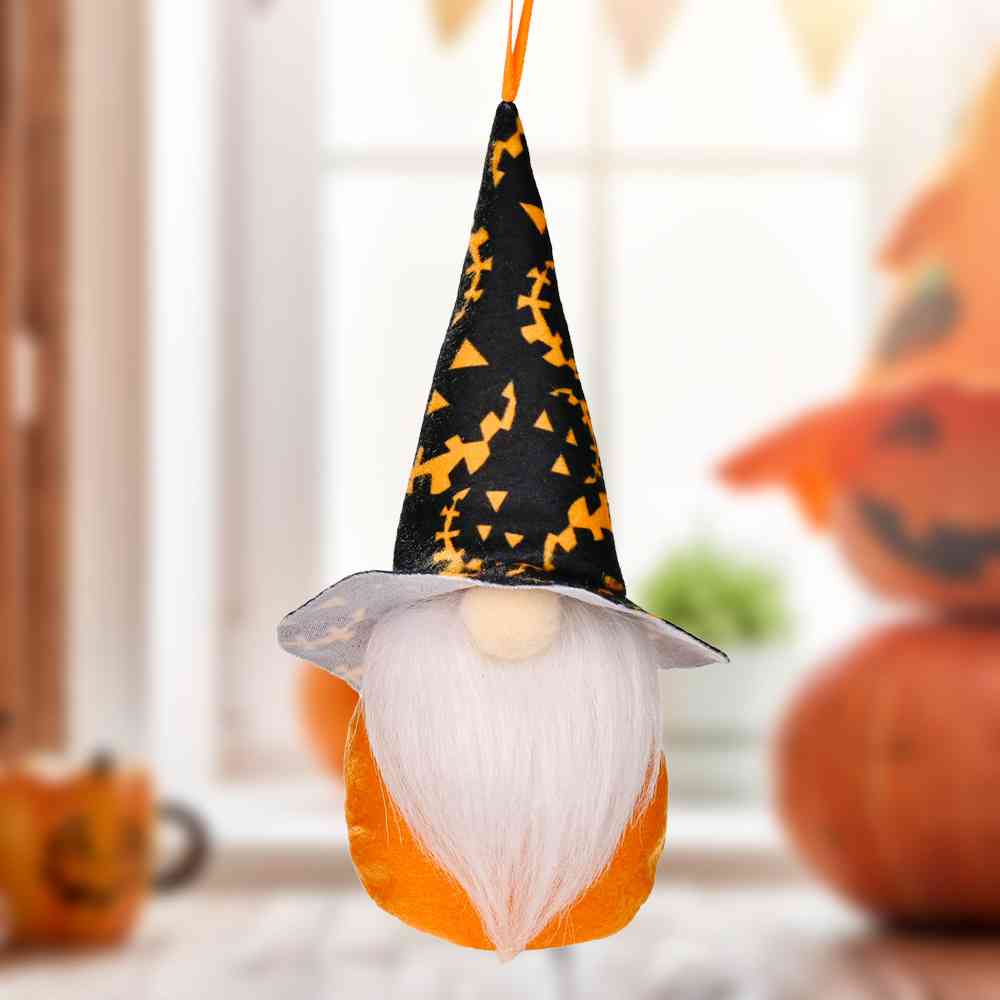 Assorted 2-Piece Halloween Element Gnome Hanging Widgets Skull One Size