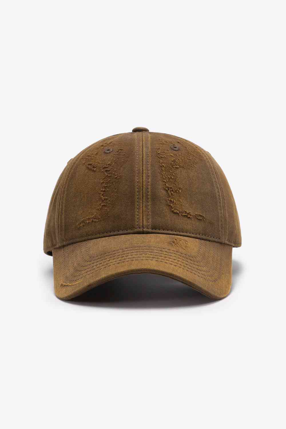 Distressed Adjustable Baseball Cap Chestnut One Size