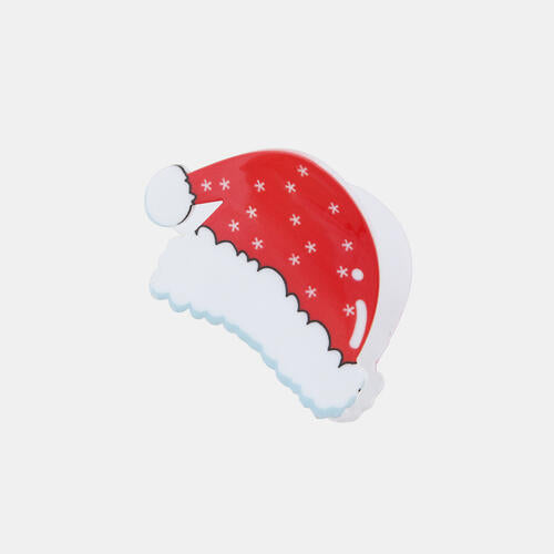 Christmas Theme Resin Hair Claw Clip Red One Size