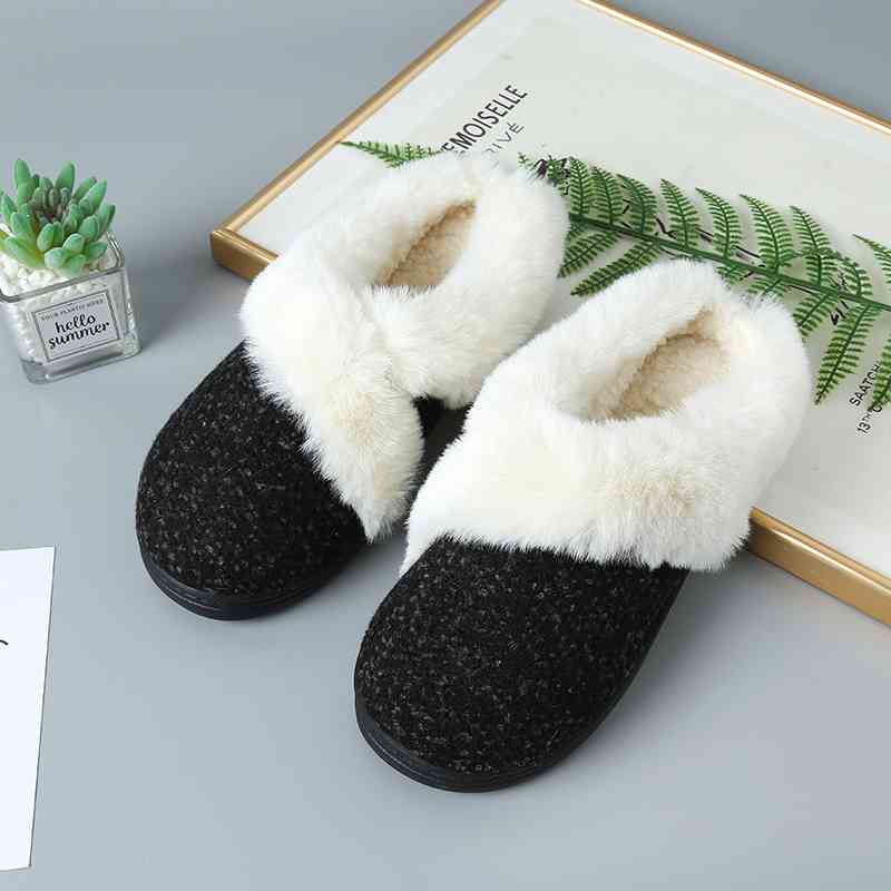 Sherpa Wrapped Indoor/Outdoor Slipper Black