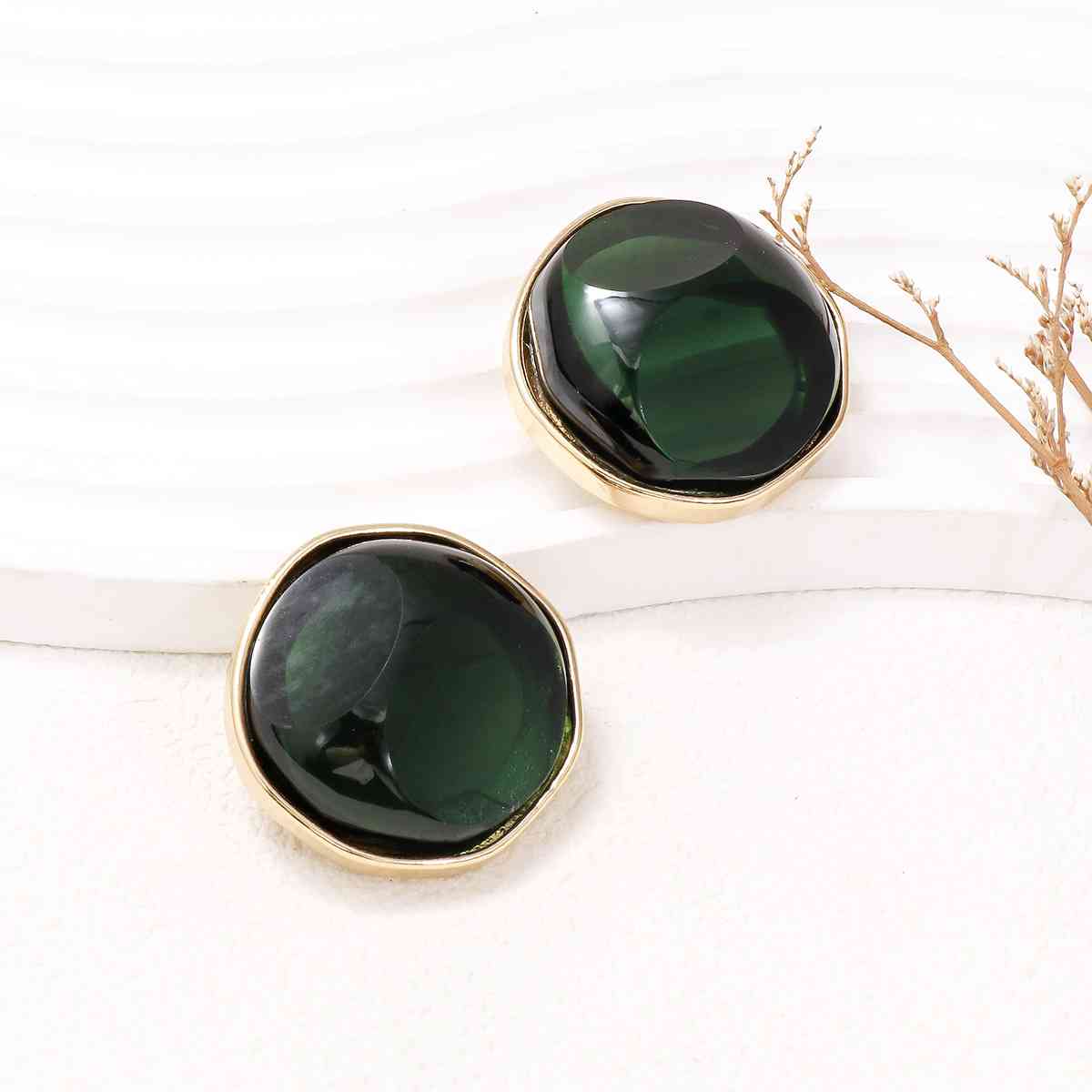 Alloy Geometric Earrings Black Forest One Size