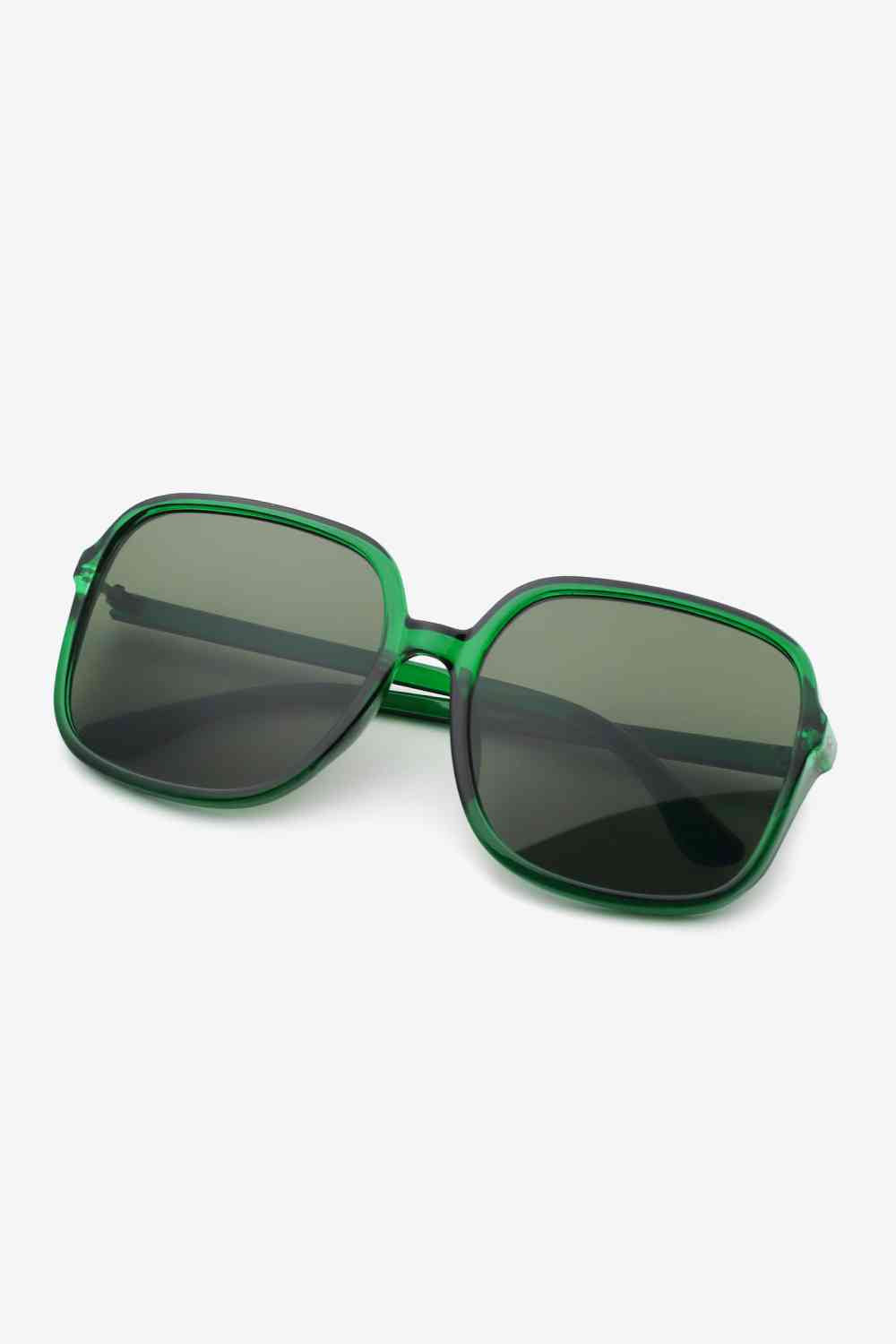 Polycarbonate Square Sunglasses Mid Green One Size