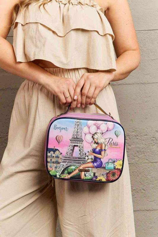 Nicole Lee USA Printed Handbag with Three Pouches Romance In Paris One Size