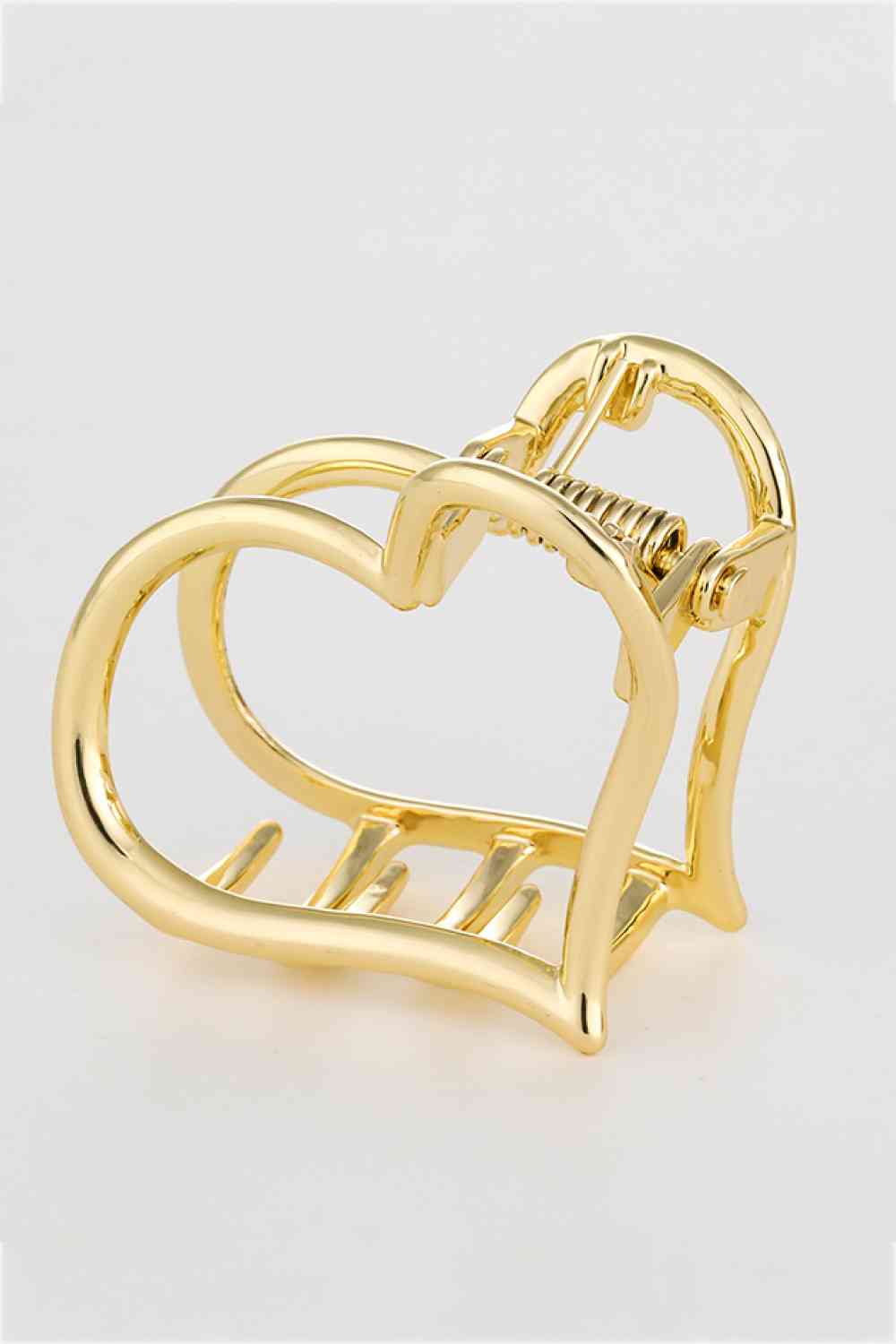 Heart-Shaped Hair Claw Gold One Size