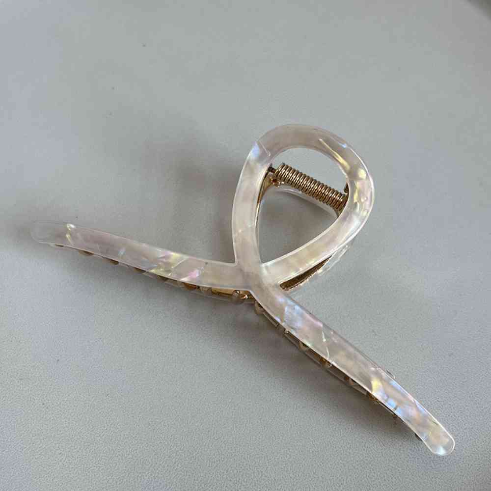 Acetate Hair Claw Clip White One Size