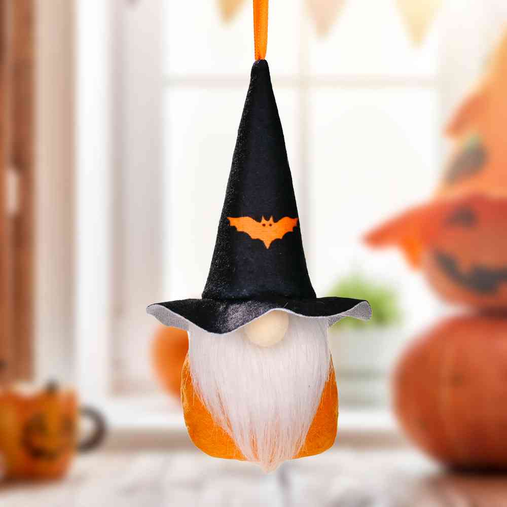 Assorted 2-Piece Halloween Element Gnome Hanging Widgets Black/Bat One Size