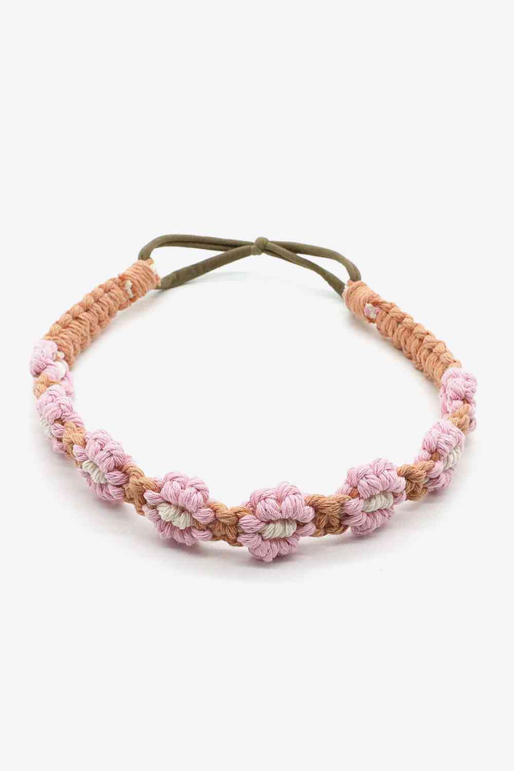 Assorted 2-Pack In My Circle Daisy Macrame Headband Blush Pink One Size