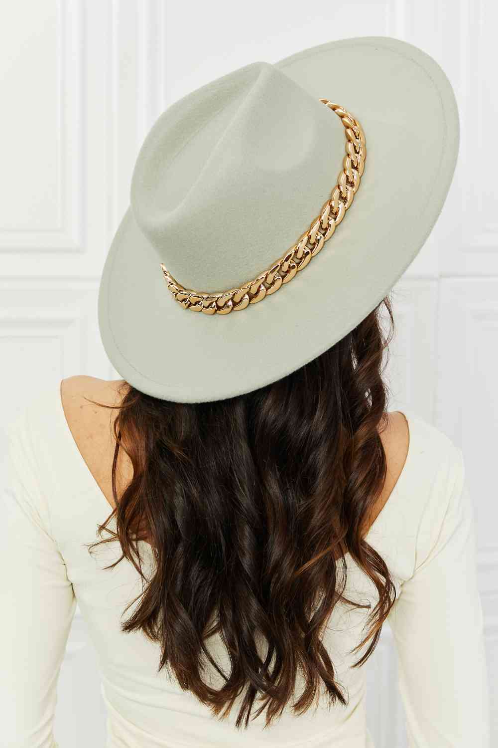 Fame Keep Your Promise Fedora Hat in Mint Light Green One Size