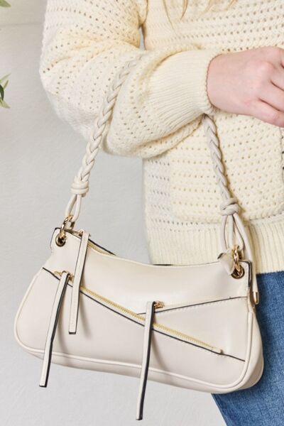 SHOMICO Braided Strap Shoulder Bag BONE One Size