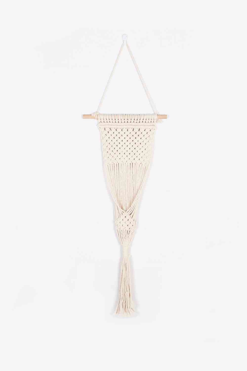 Macrame Basket Wall Hanging Cream/Stick One Size