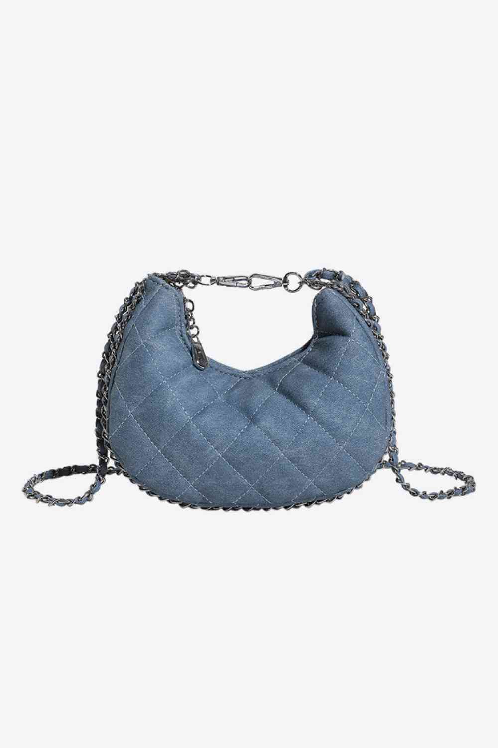 PU Leather Handbag Sky Blue One Size