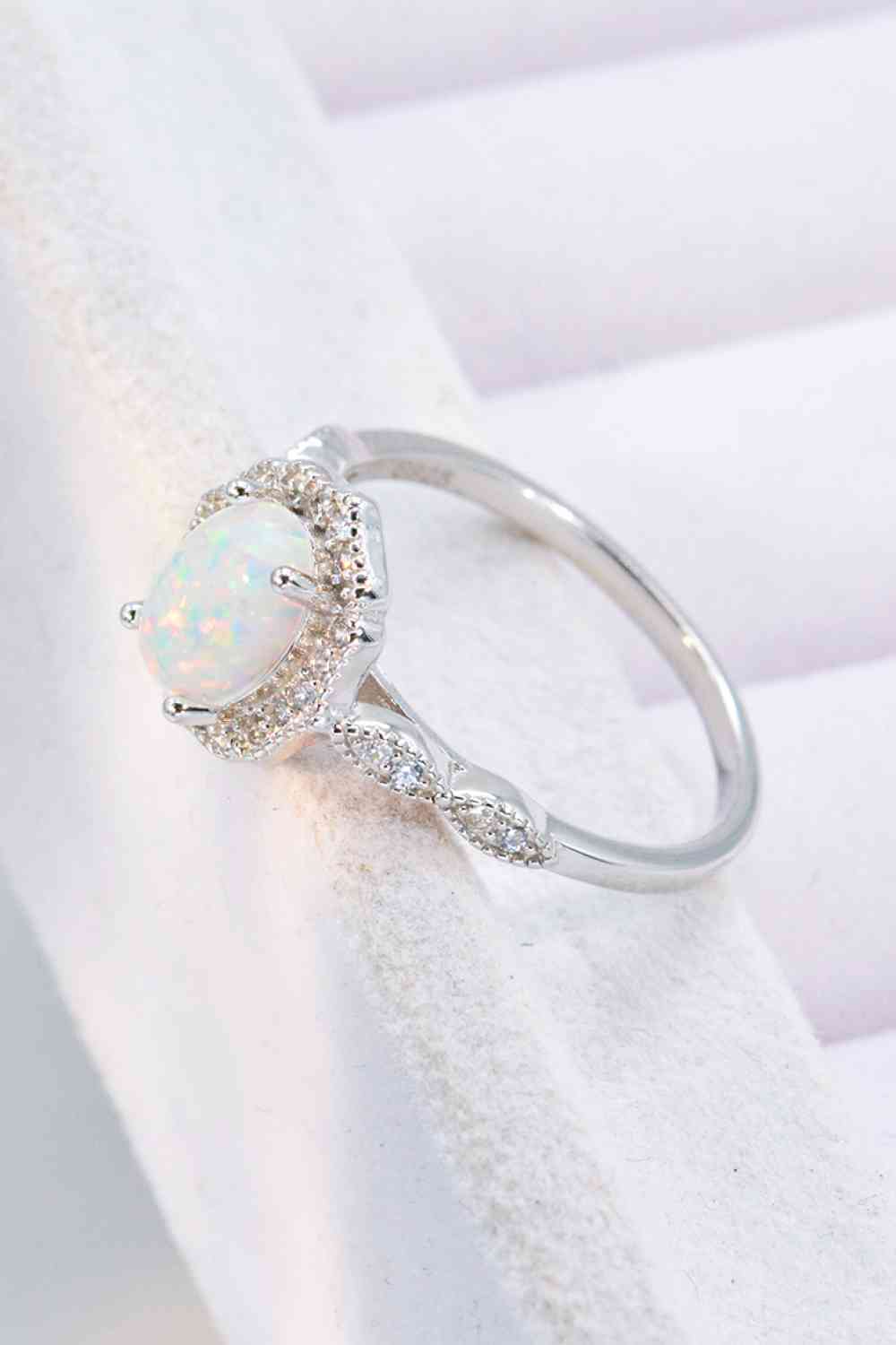 Just For You 925 Sterling Silver Opal Ring