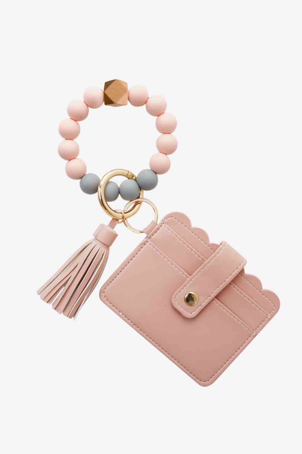 2-Pack Mini Purse Tassel Key Chain Peach One Size