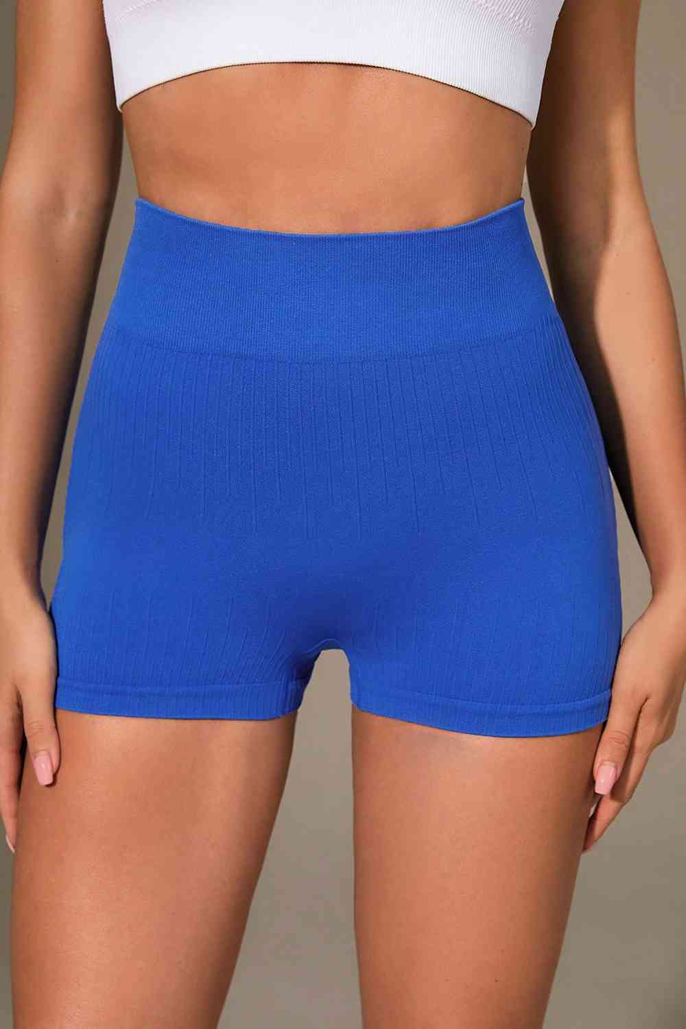 Wide Waistband Sports Shorts Royal Blue