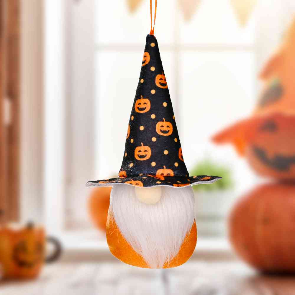 Assorted 2-Piece Halloween Element Gnome Hanging Widgets Black/Pumpkin One Size