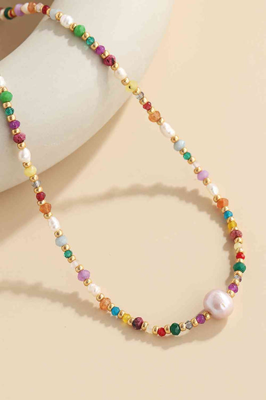 Multicolored Bead Necklace Multicolor One Size