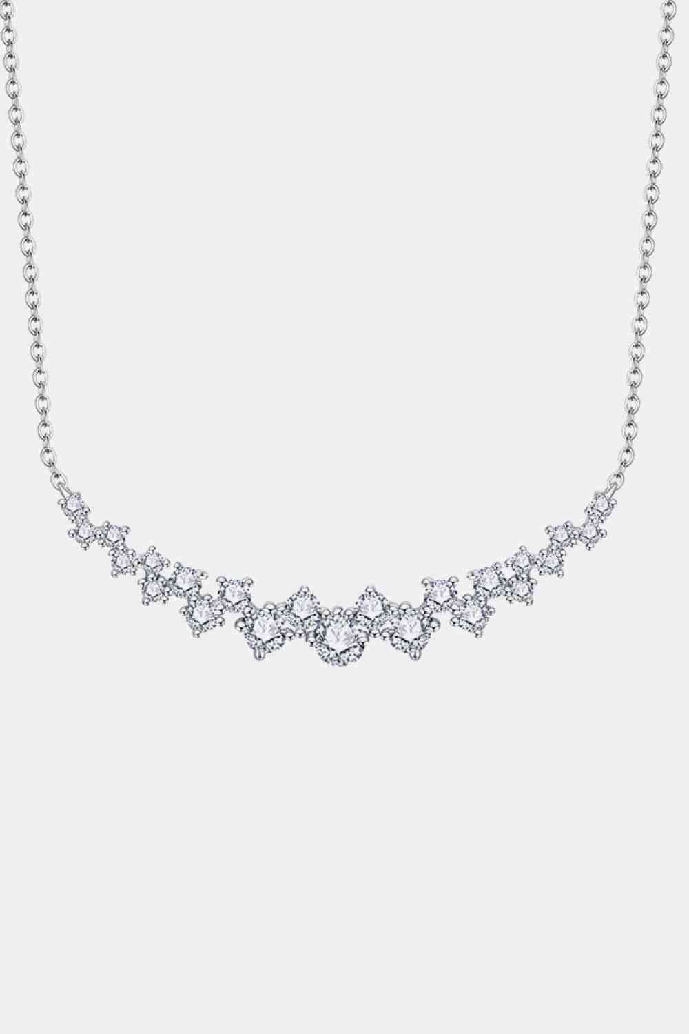 1.64 Carat Moissanite 925 Sterling Silver Necklace Silver One Size