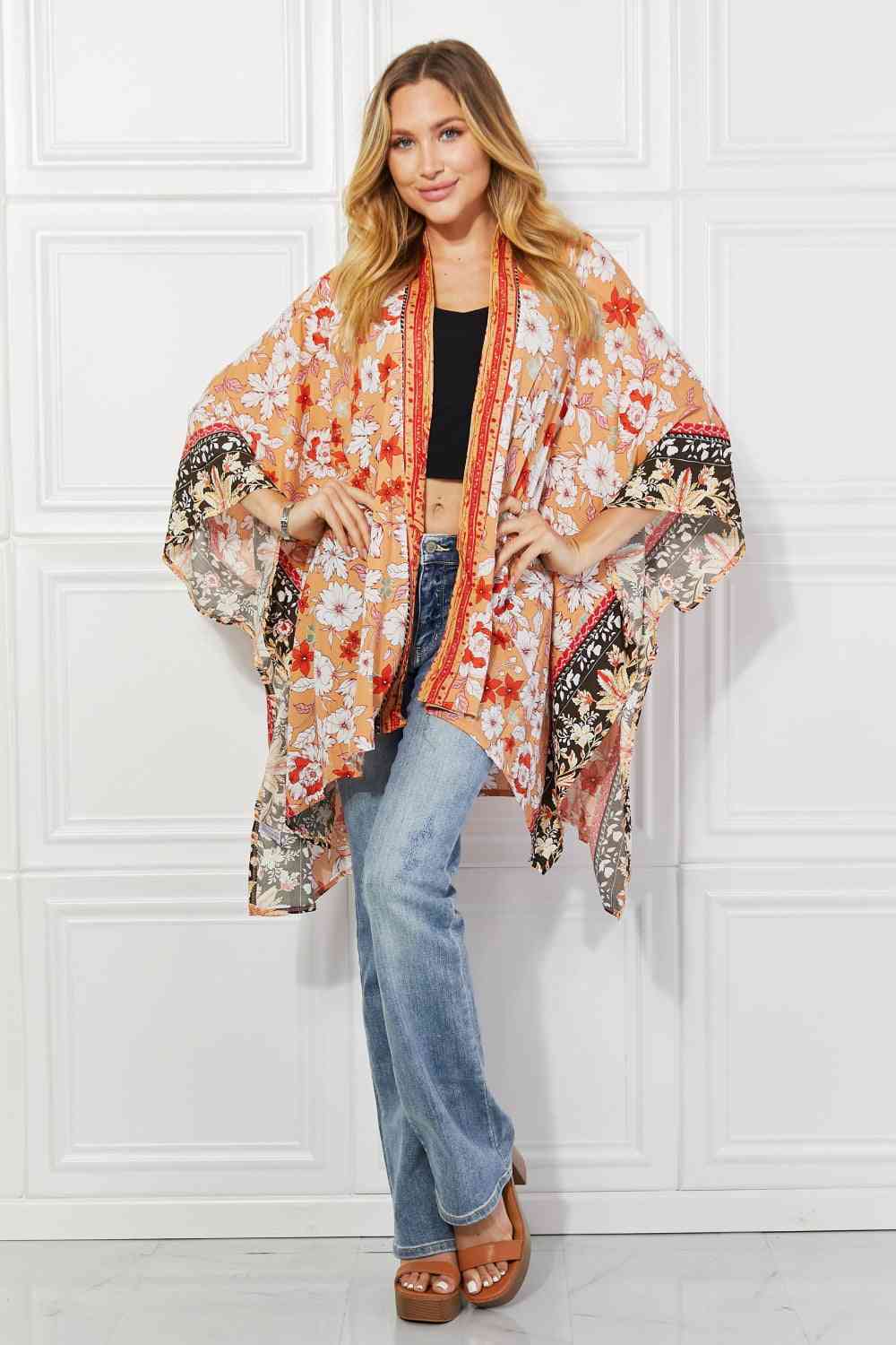 Justin Taylor Peachy Keen Cover-Up Kimono