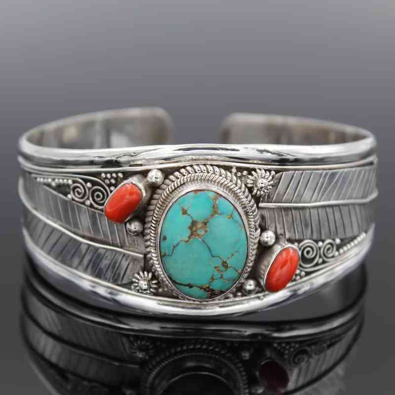 Turquoise Open Bracelet Style A One Size