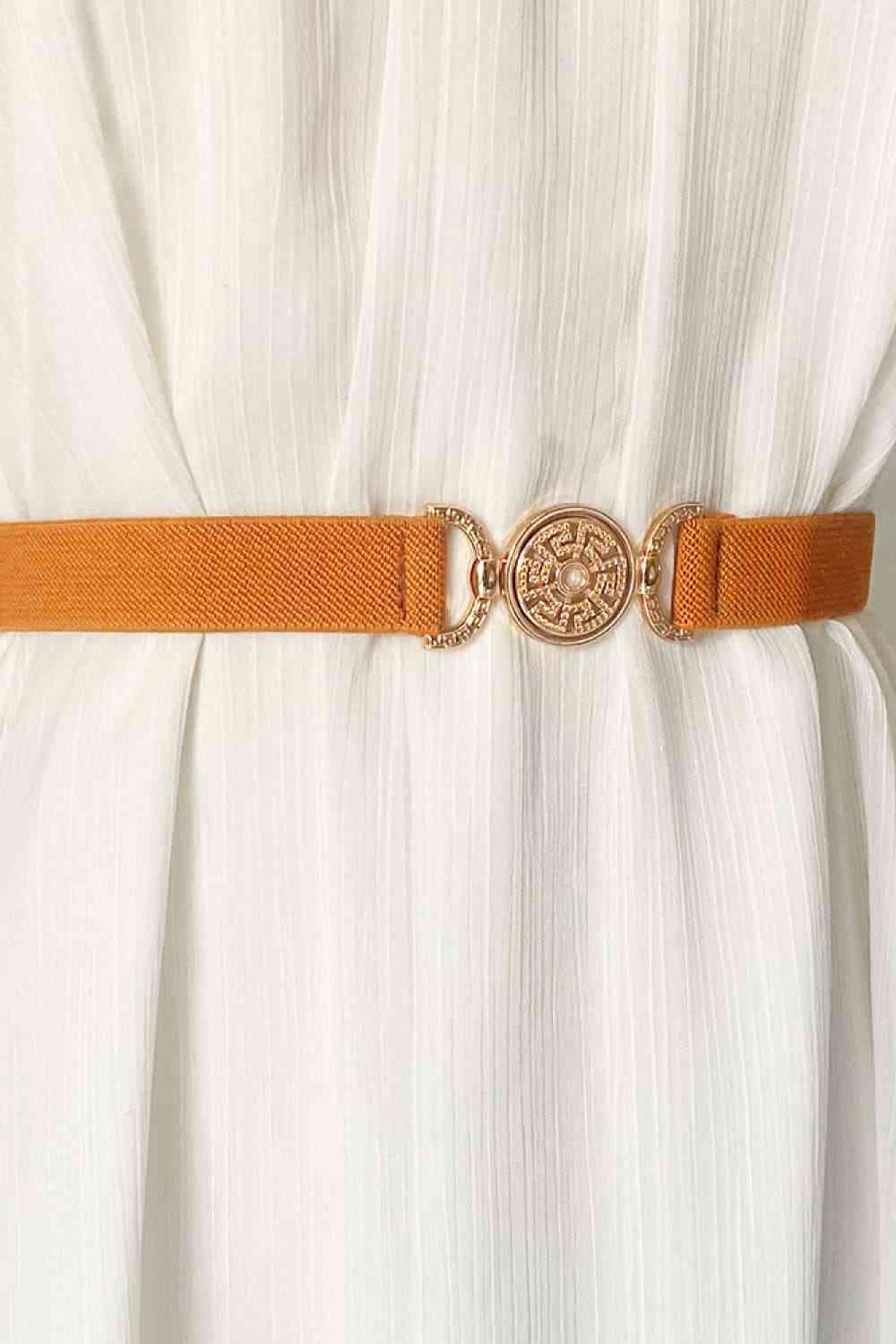 PU Leather Belt Caramel One Size