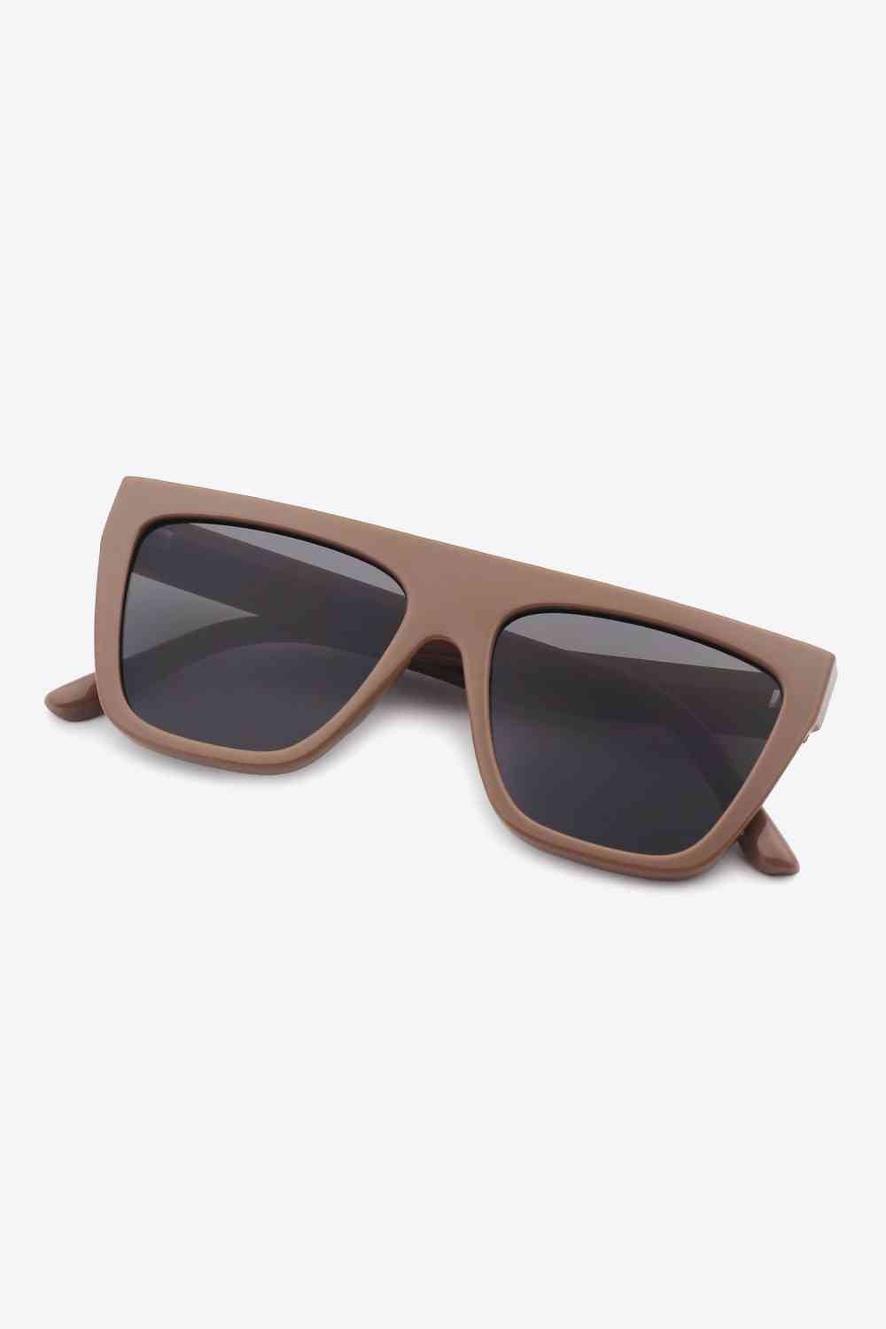 UV400 Polycarbonate Wayfarer Sunglasses Chocolate One Size