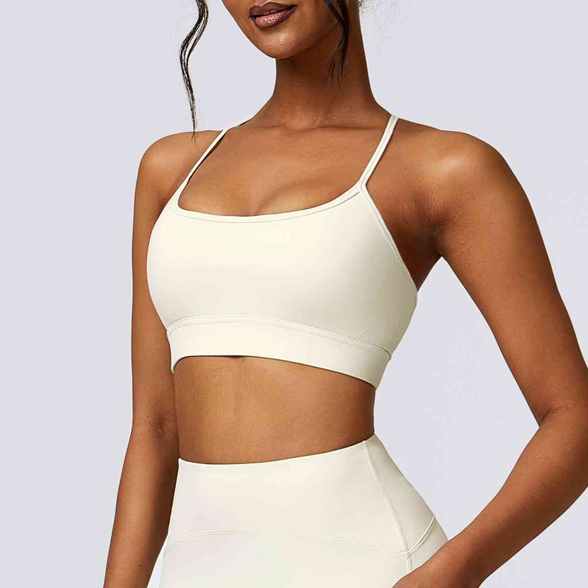 Cropped Sport Cami Cream