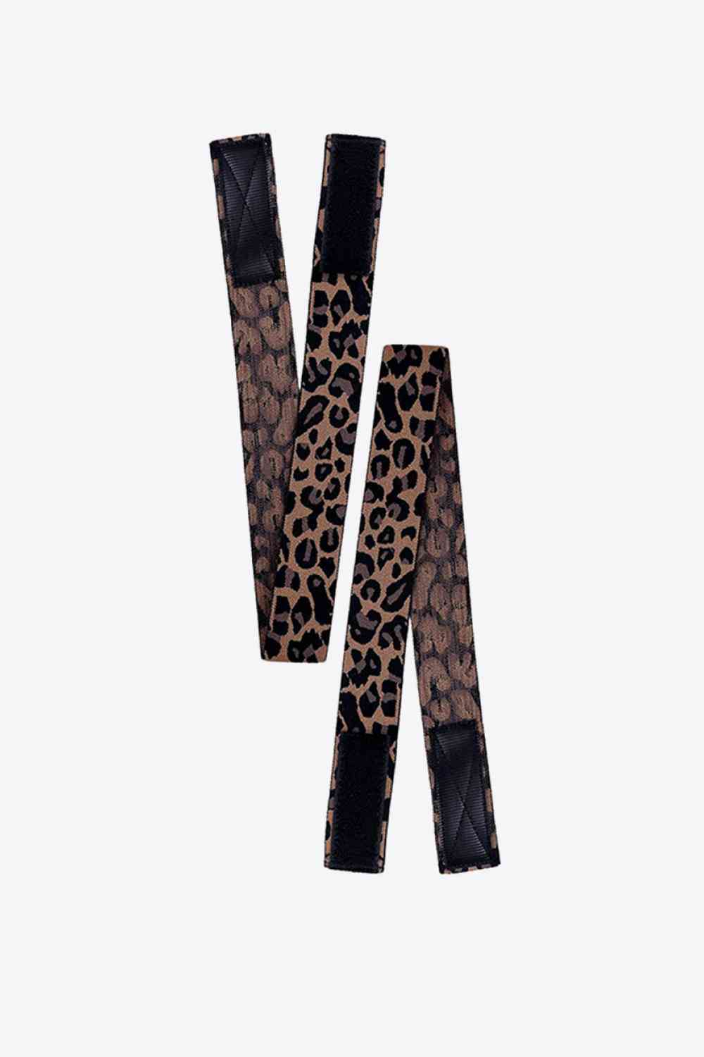 4-Pack Leopard Elastic Soft Wig Grips