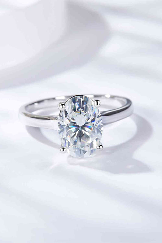 2.5 Carat Moissanite Solitaire Ring Silver