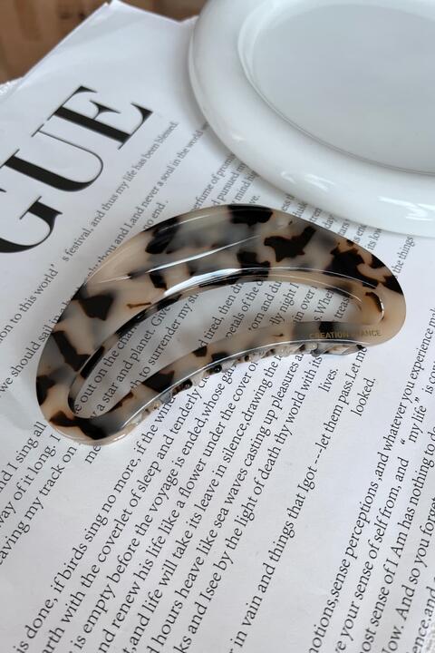 Acetate Hair Claw Clip Eggshell One Size